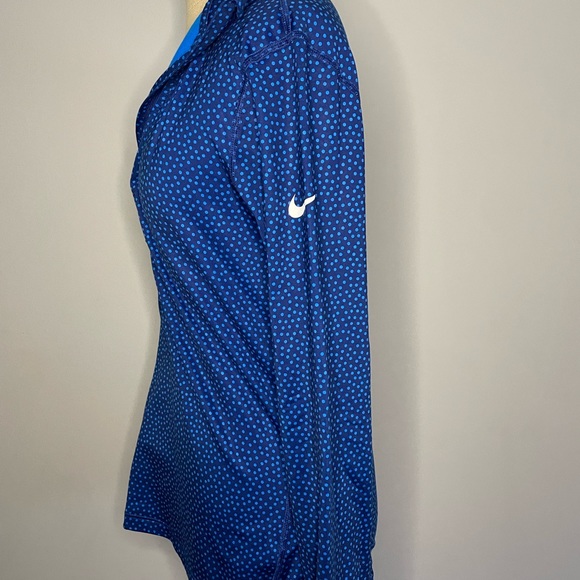 Women’s Nike Pro Dri-Fit Pullover Blue Polka Dot - Picture 4 of 7